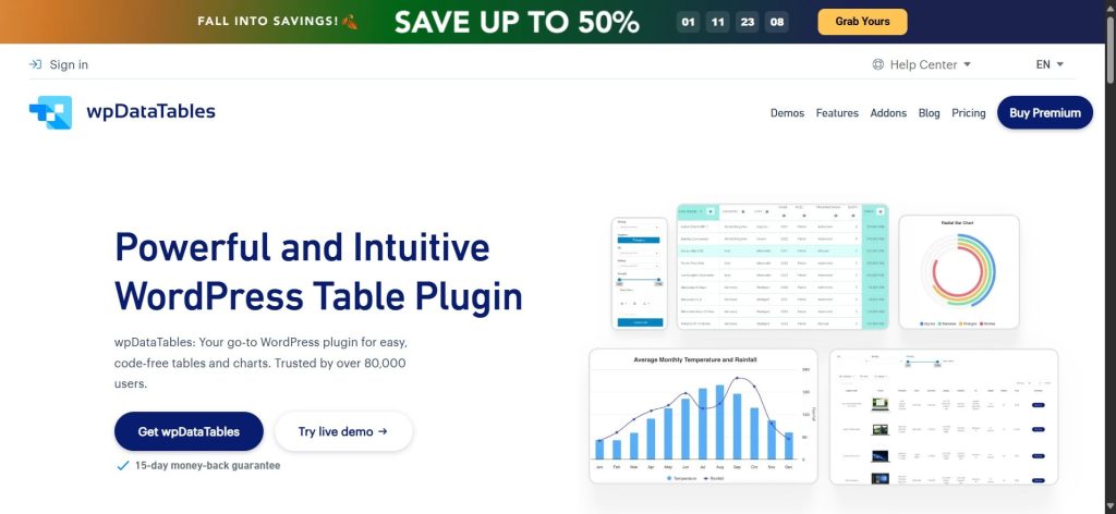 wpDataTables WordPress Table Plugin