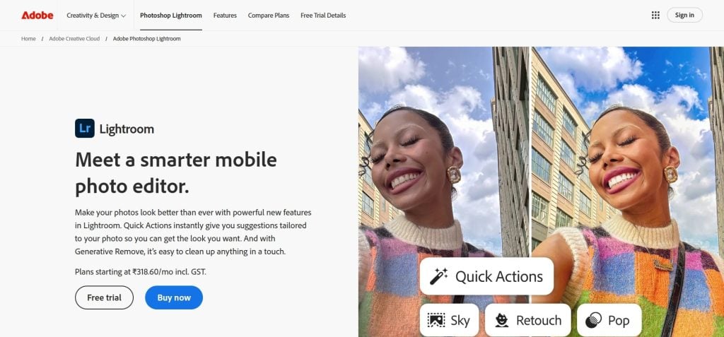 Adobe Lightroom Photography Tool