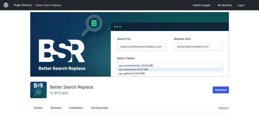 Better Search Replace WordPress Database Cleaner
