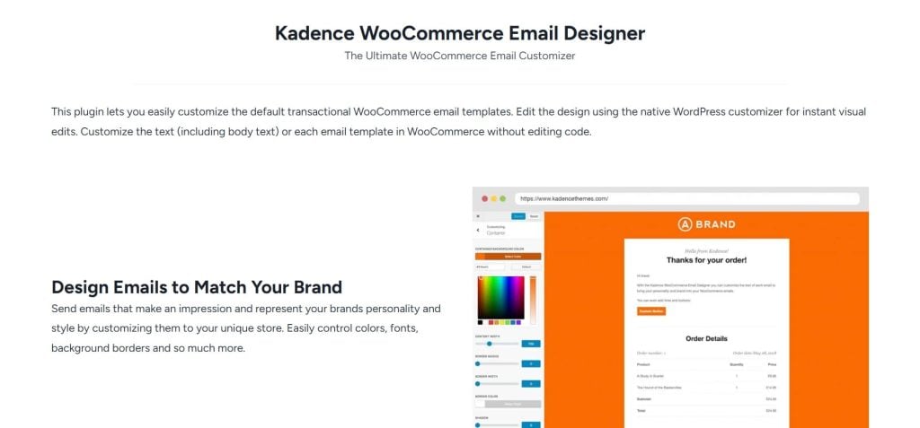 Kadence WooCommerce Email Designer