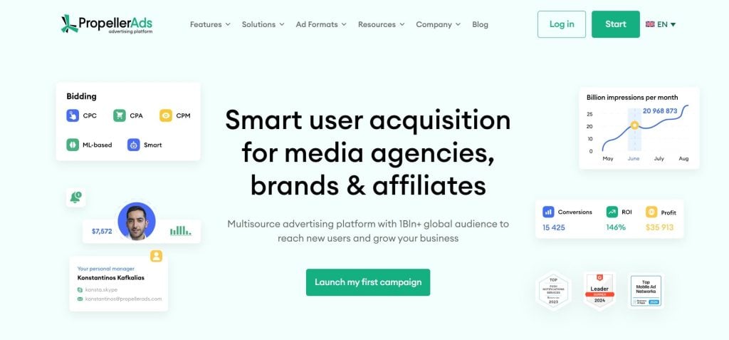 PropellerAds Google AdSense Alternative