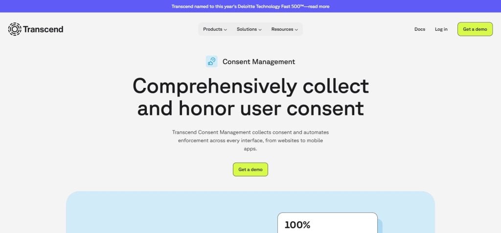 Transcend Consent Preference Management Tool