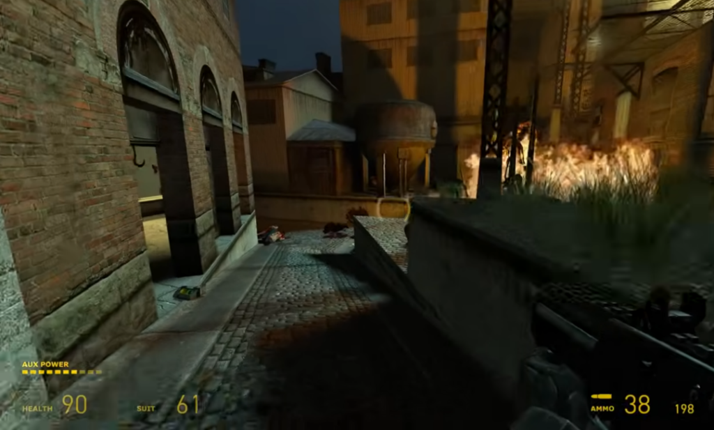Burnt Corpse in Half Life 2