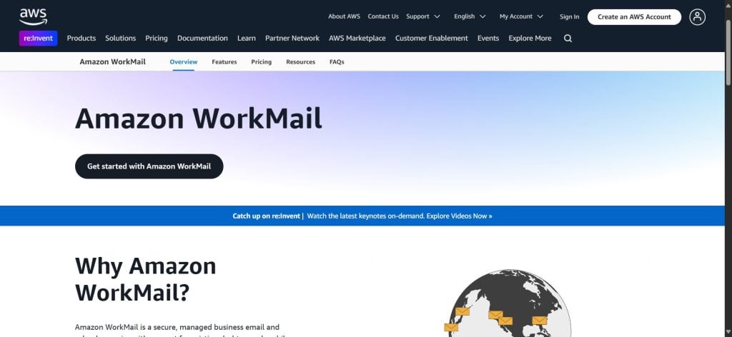 Amazon WorkMail Cheap Email Hosting Provider