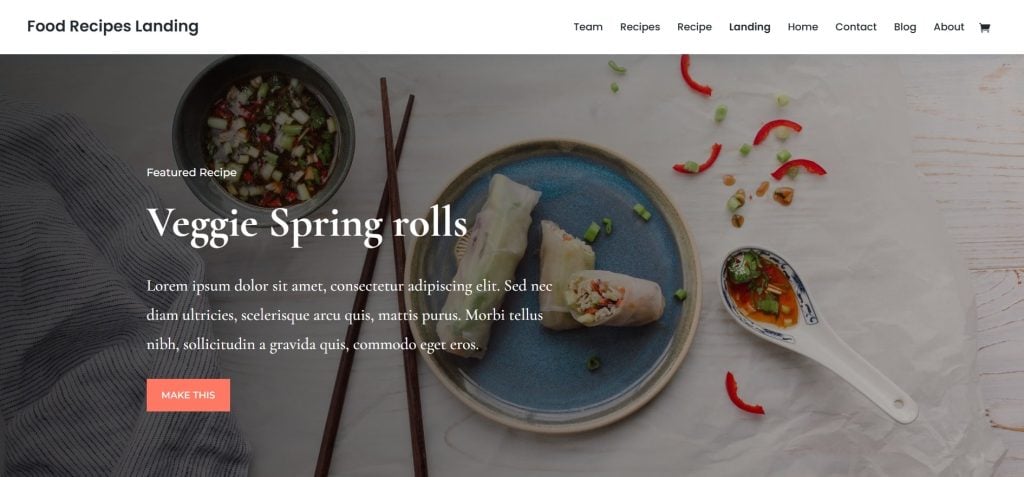 Divi Recipe Blog WordPress Theme
