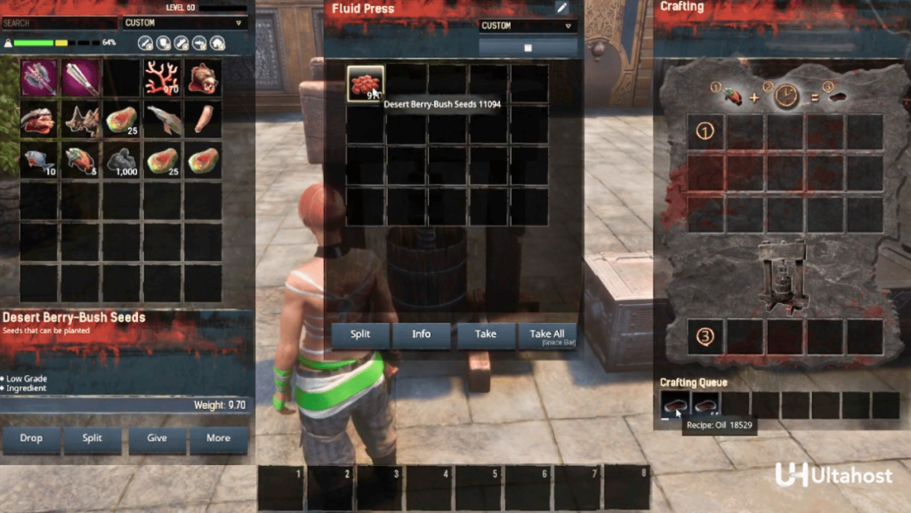 Using Seeds in the Fluid Press in Conan Exiles