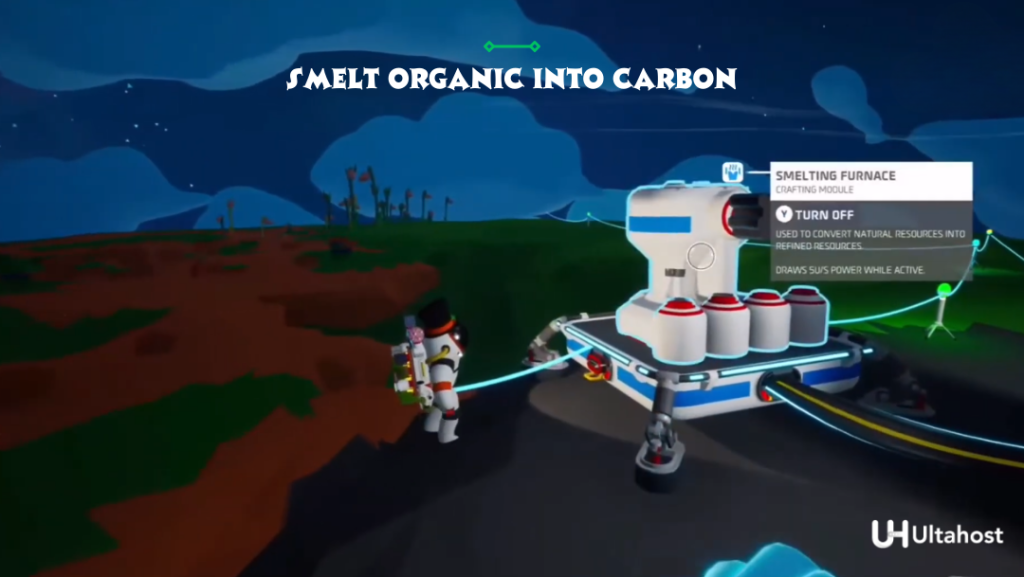Smelt Organic into Carbon in Astroneer