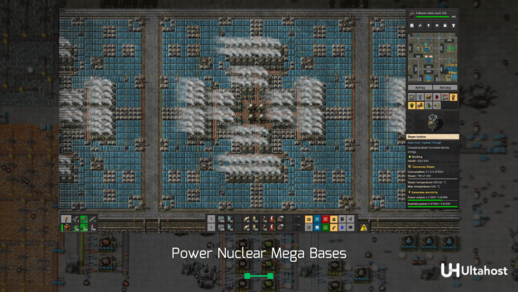 Power Nuclear Mega Bases in Factorio