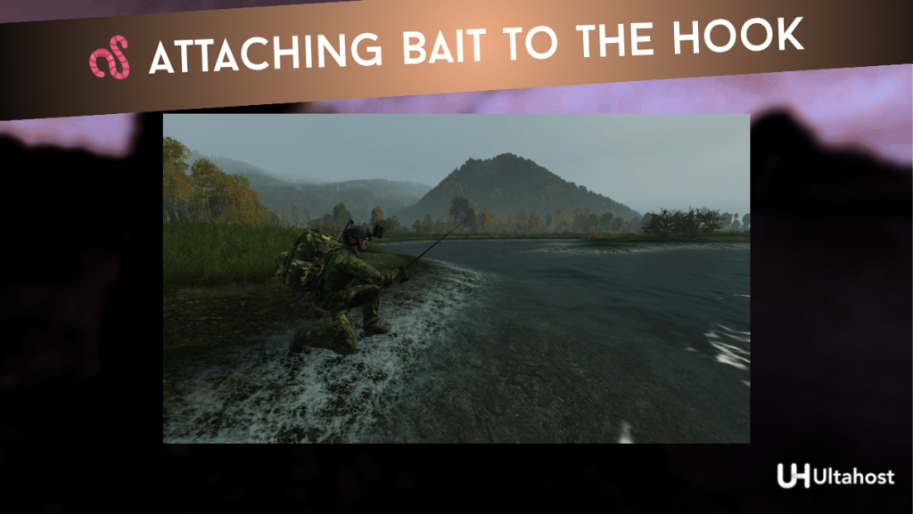 attaching bait to fishing in dayz