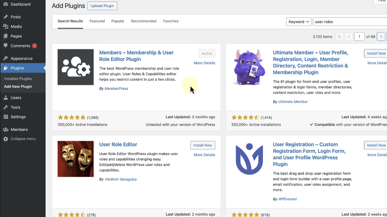 WordPress Custom User Roles by Plugins