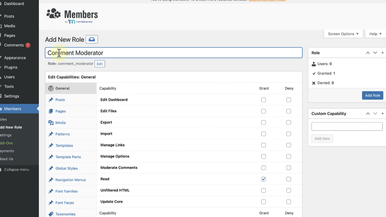 Guide Using a Plugin for WordPress Custom Roles