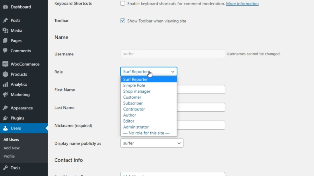 Custom WordPress User Roles