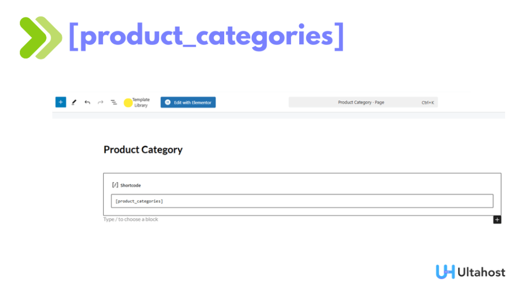 product catagories shortcode