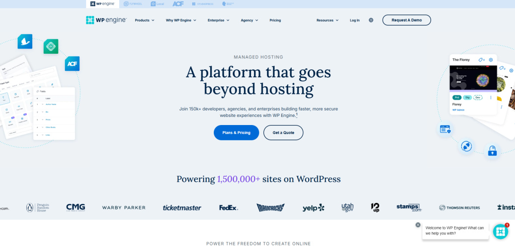 WP Engine wordpress hosting provider