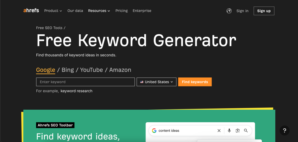 Ahrefs keyword research
