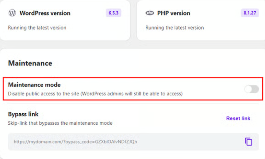 WordPress 6.7 maintenance mode