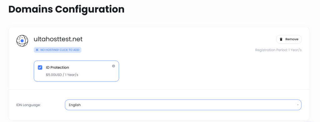 domain configuration