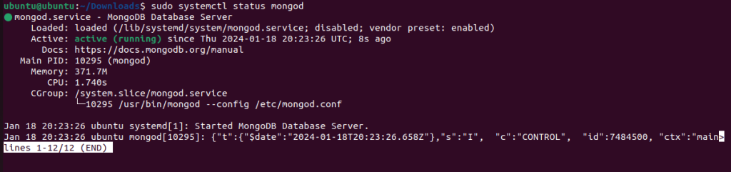 MongoDB active