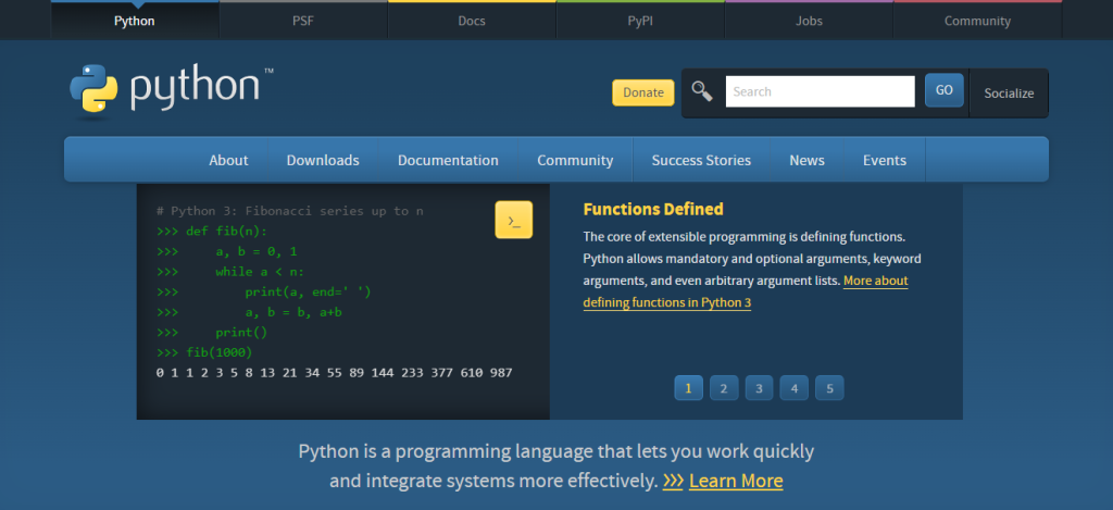 official python website