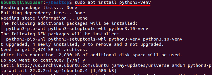 sudo apt install python3-venv