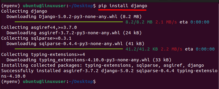 pip install Django