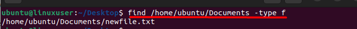 find /home/ubuntu/Documents -type f