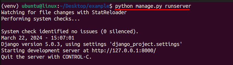 python run server