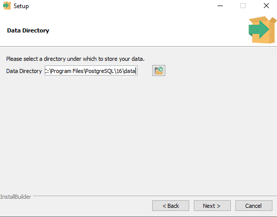postgresql data directory