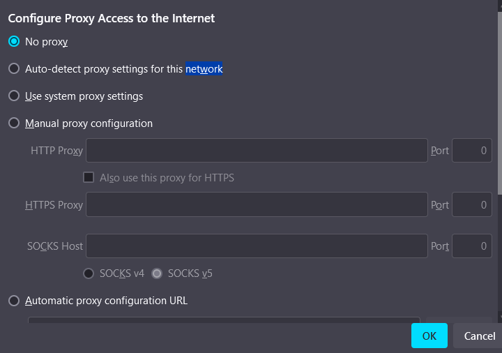 configure proxy