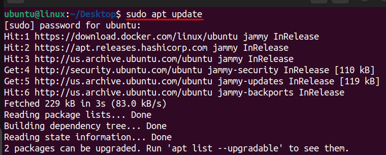 update ubuntu