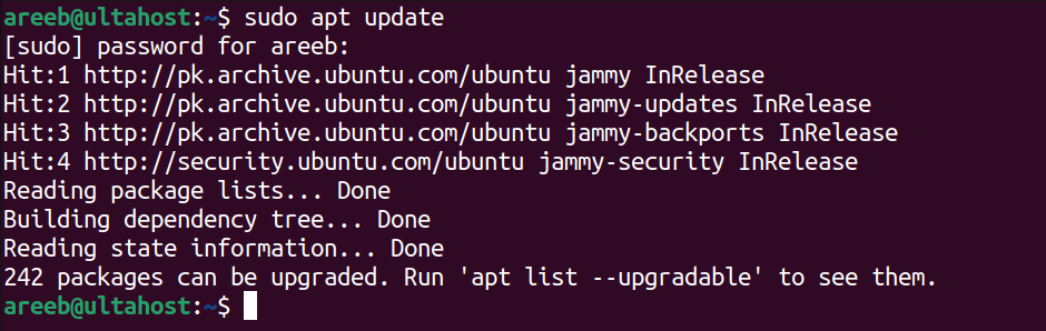 apt update