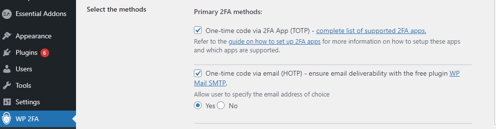 2FA methods