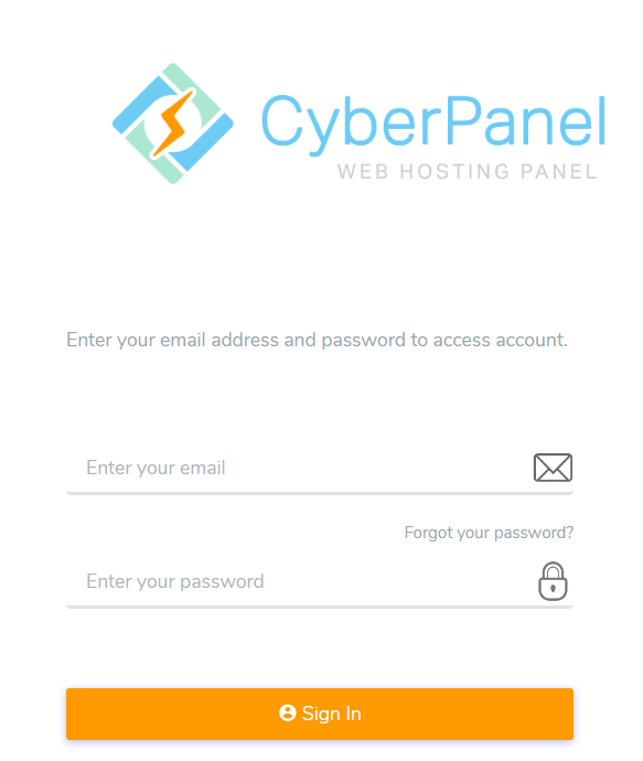 Log in to CyberPanel