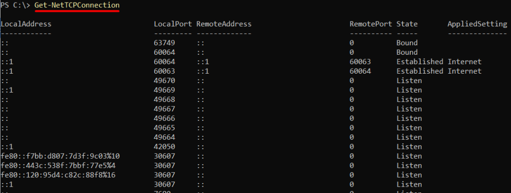 powershell command