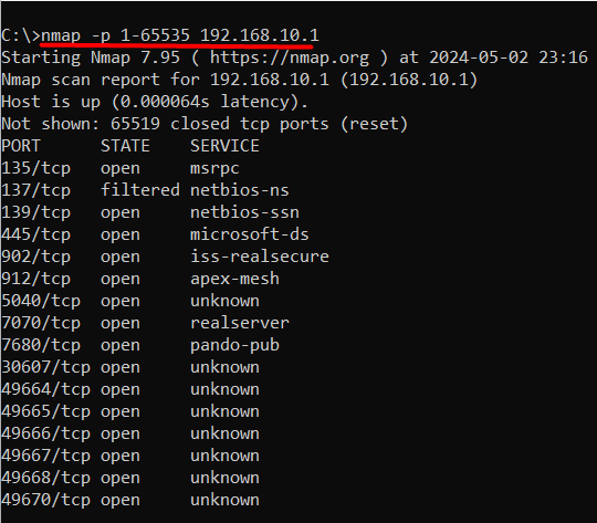 nmap command