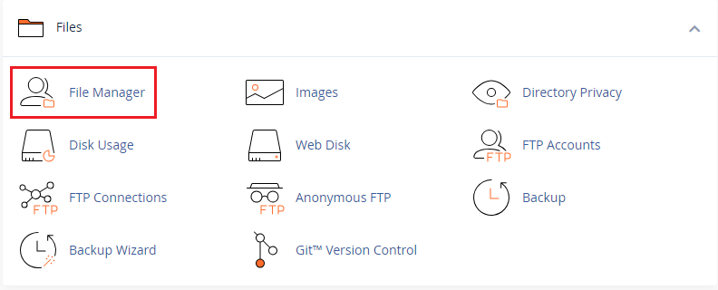 cPanel file manager