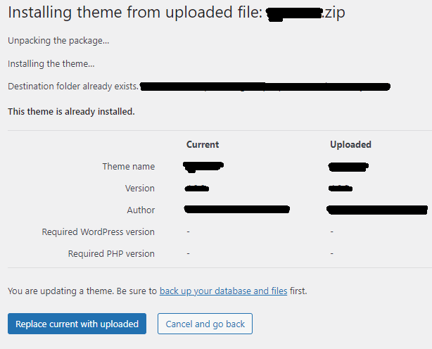 theme upload