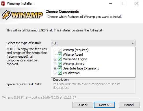 winamp components