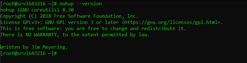 nohup --version