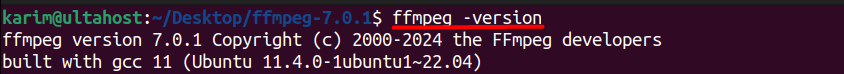 ffmpeg version