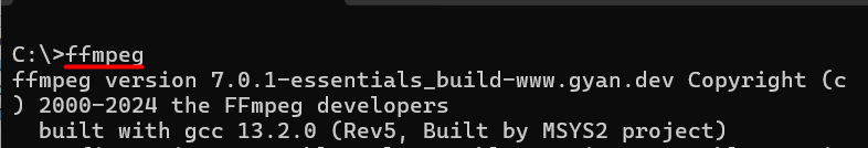 ffmpeg version