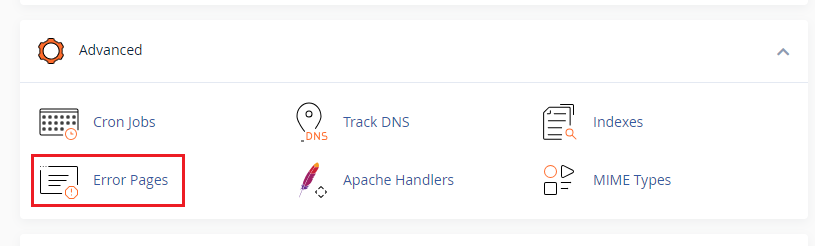 error pages cpanel
