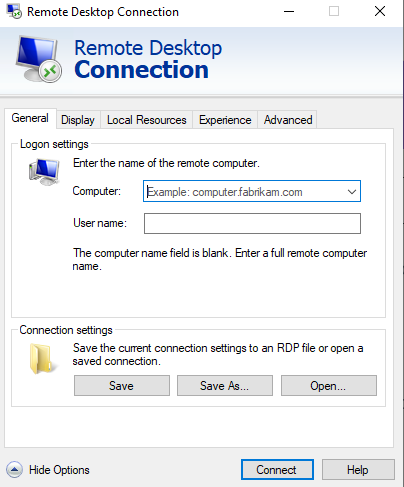 remote desktop connection