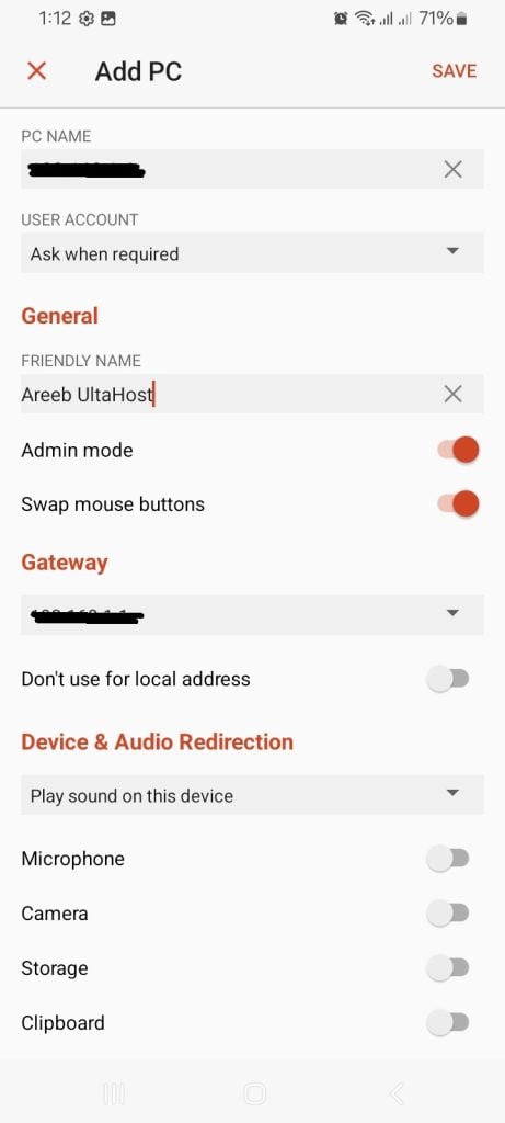 remote connection android