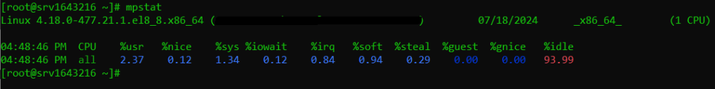 mpstat command