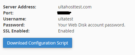 web disk script