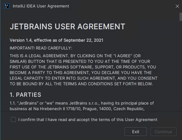 accept license agreement