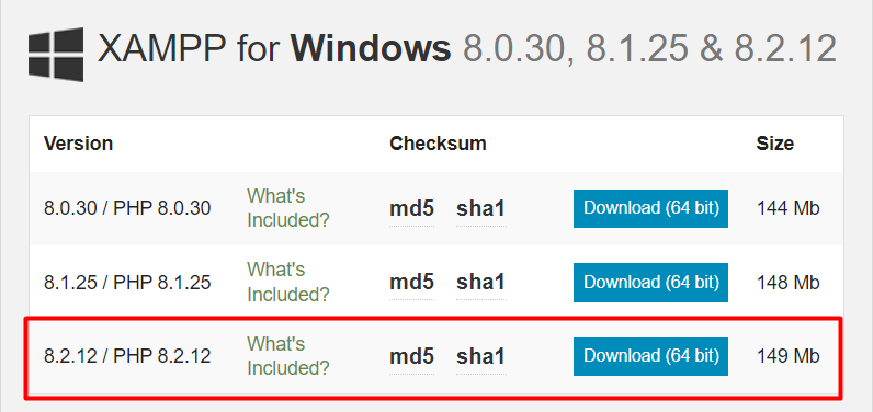 XAMPP Windows