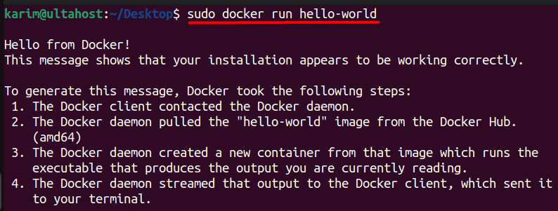 sudo docker