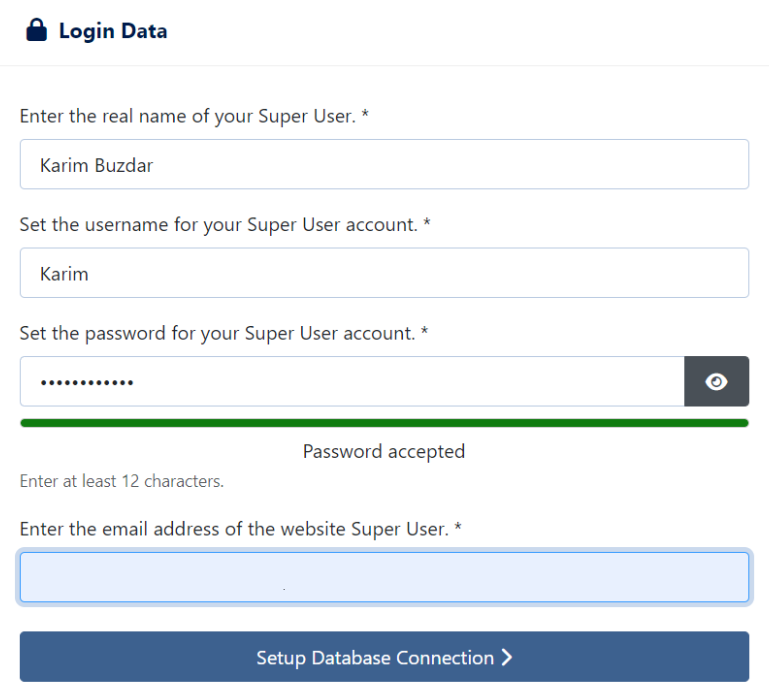 login data